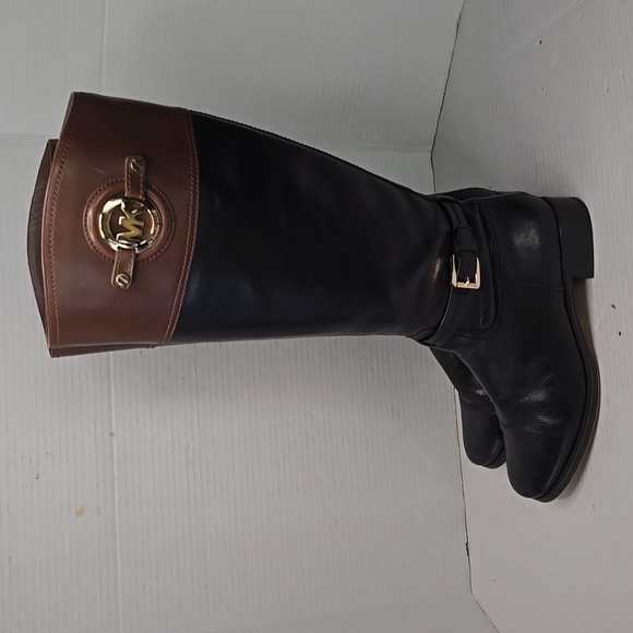 SOLD on Mercari!! Michael Kors Stockard Boots BLK/MOCHA 40FADMB9L Women Size 8.5 - Picture 5 of 12